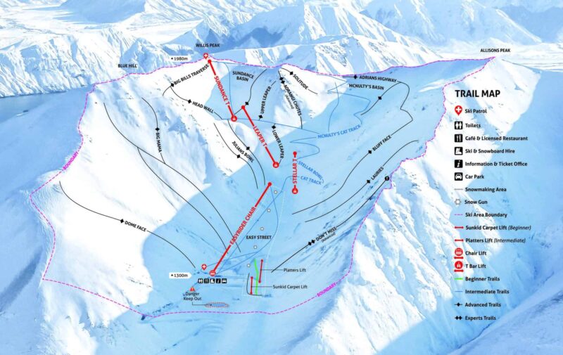 Porters ski map